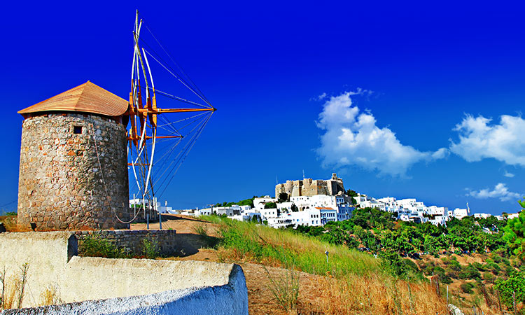 Windmills, Chora, Patmos Greece