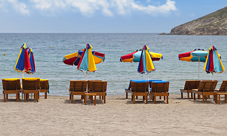 Kambos Beach, Skala Beach, Patmos Island Greece