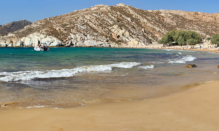 chrissi ammos beach patmos greece